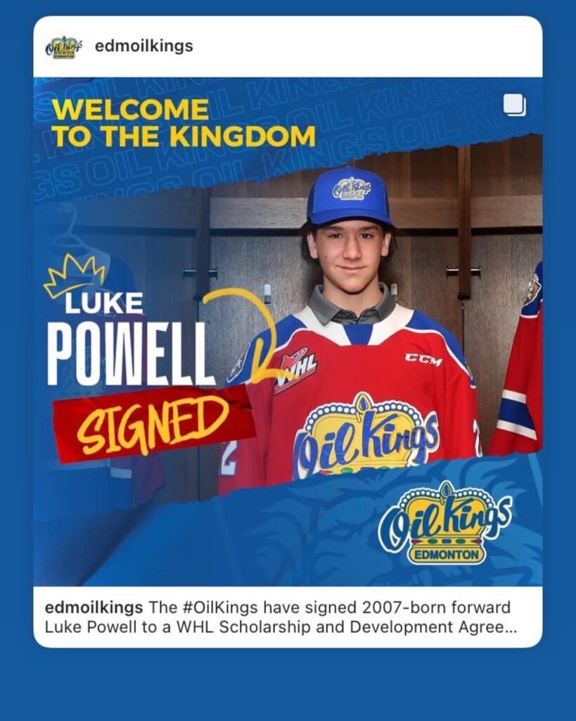 Oil Kings Signs Alumnus – SSAC Hockey